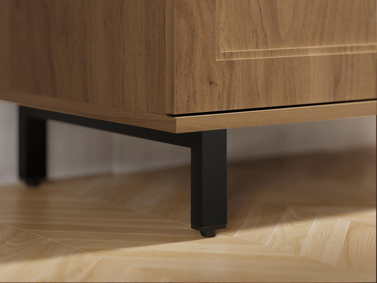 Oak Buffet Sideboard Cabinet with Adjustable Shelves W35667