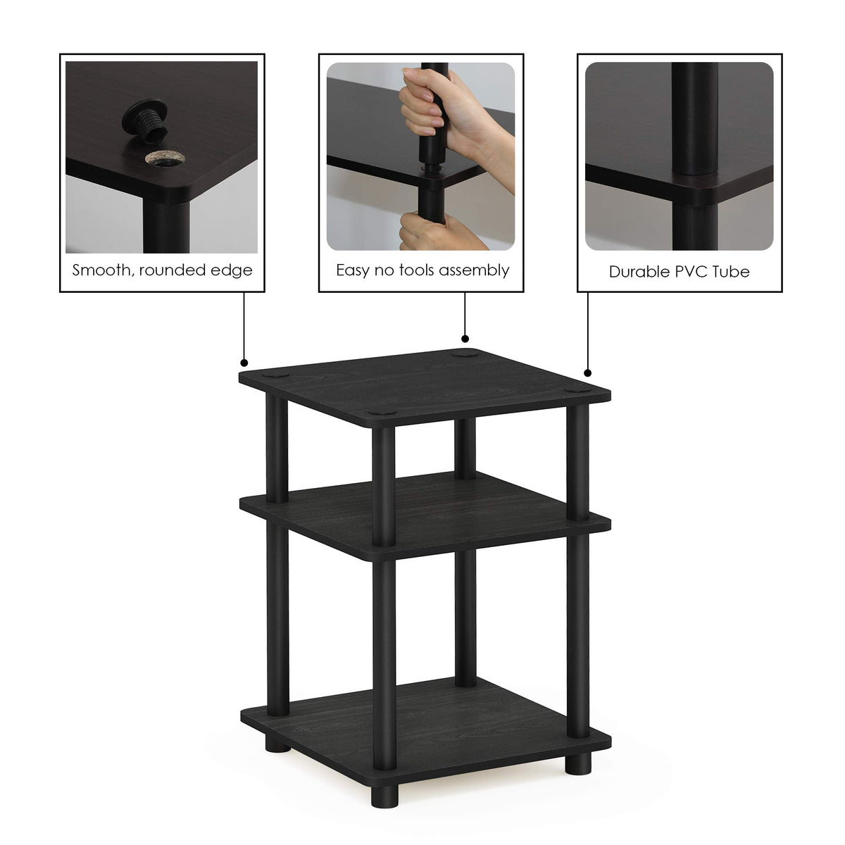 3-Tier Square Side Table B765530