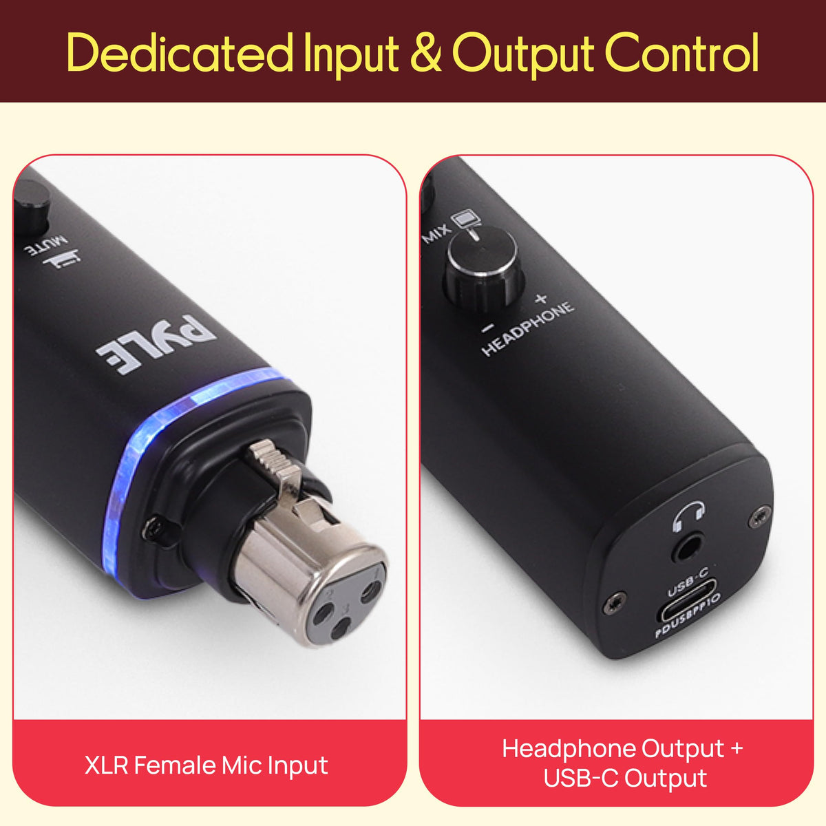 XLR-to-USB Microphone Signal Adapter with Phantom Power L237