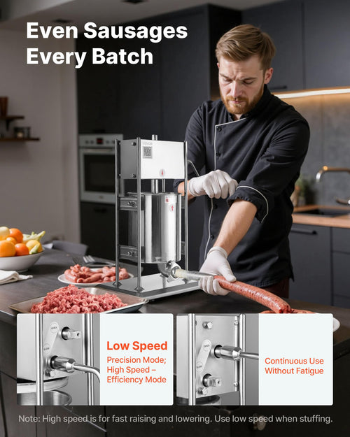 10 L Stainless Steel Vertical Manual Sausage Stuffer I3045