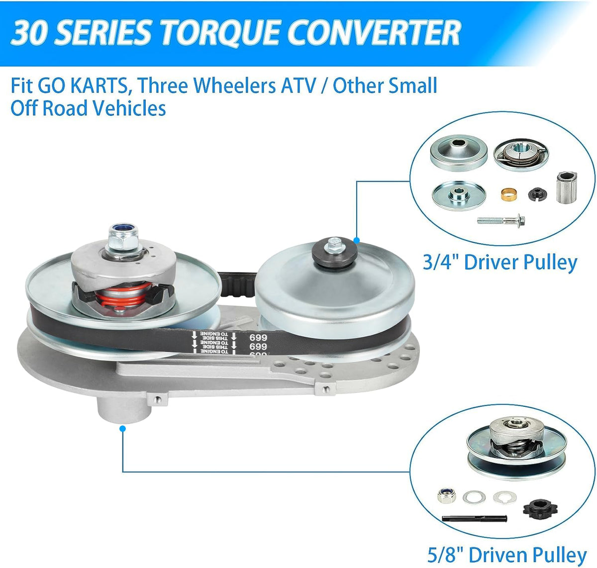 6.5 HP 3/4" Torque Converter T391