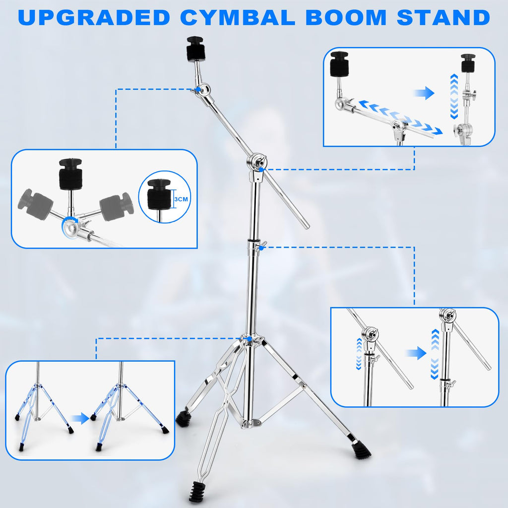 Adjustable 2 Pack Cymbal Boom Stand D261