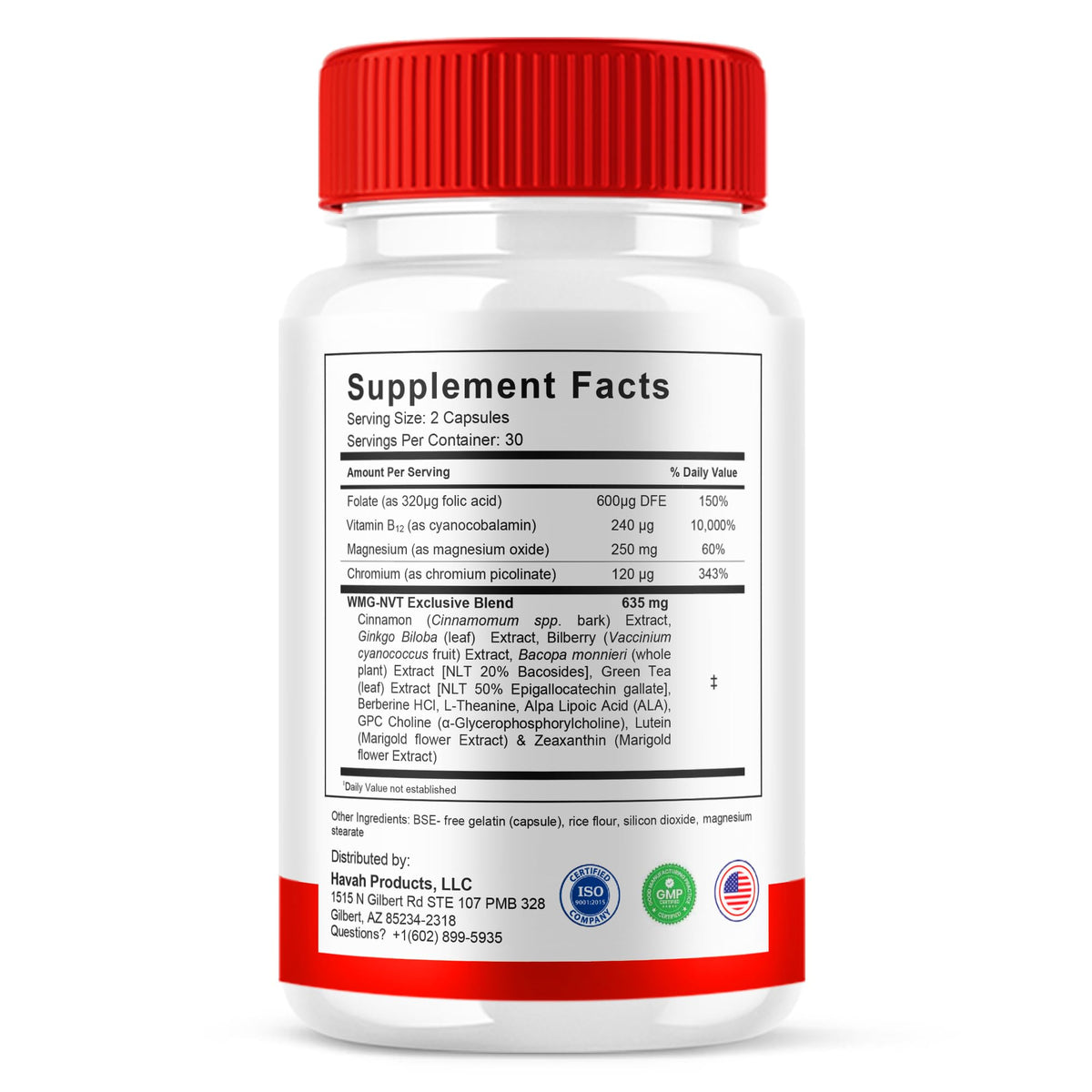 Blood Optimizer & Overall Health Pills 5 Pack 300 Capsules V588