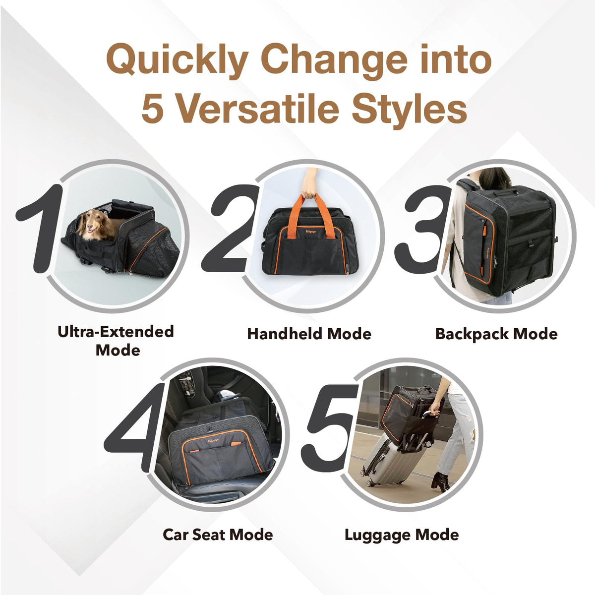 Expandable Pet Carrier for Dogs and Cats O1980