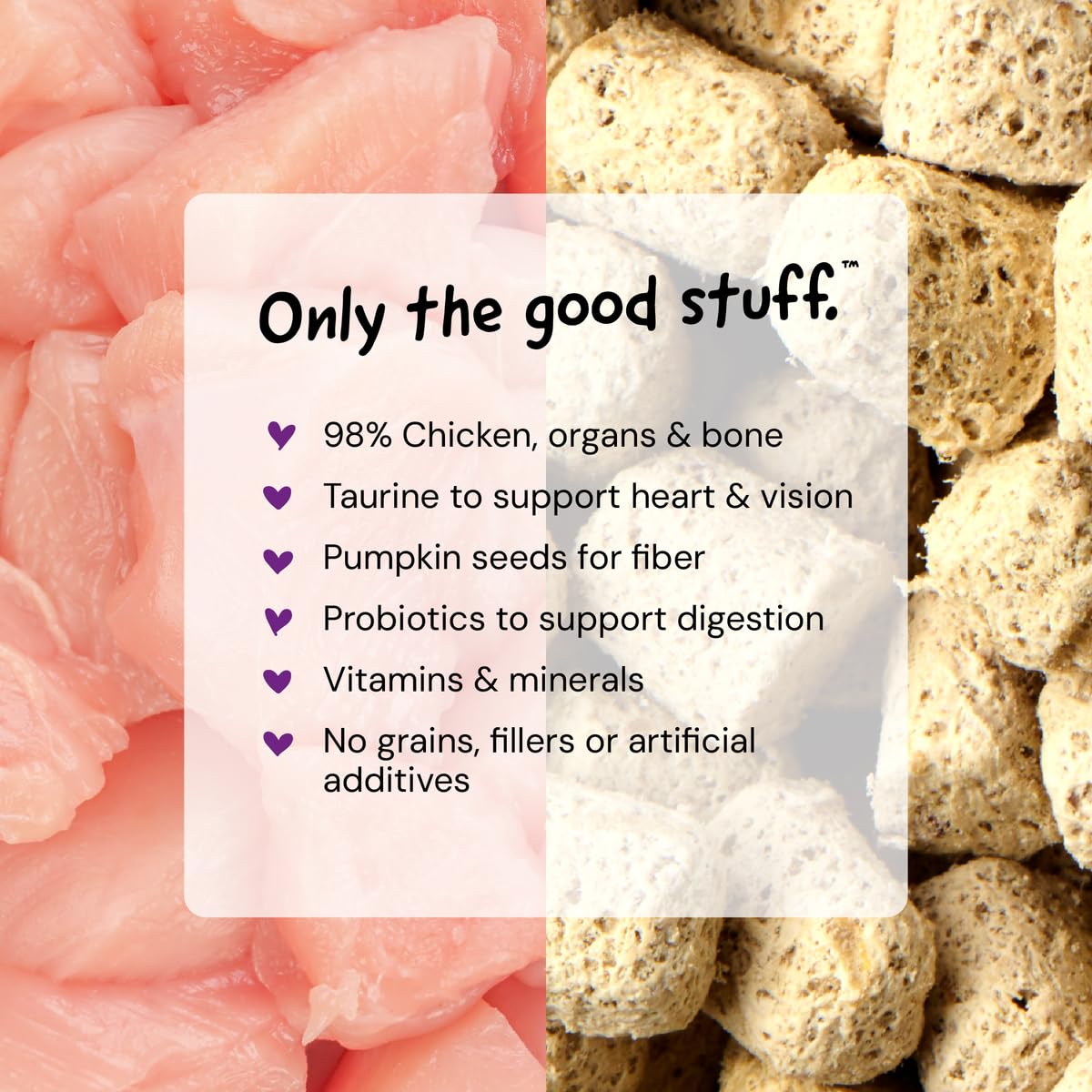 Freeze-Dried Raw Chicken Cat Food 3.5 oz K94035