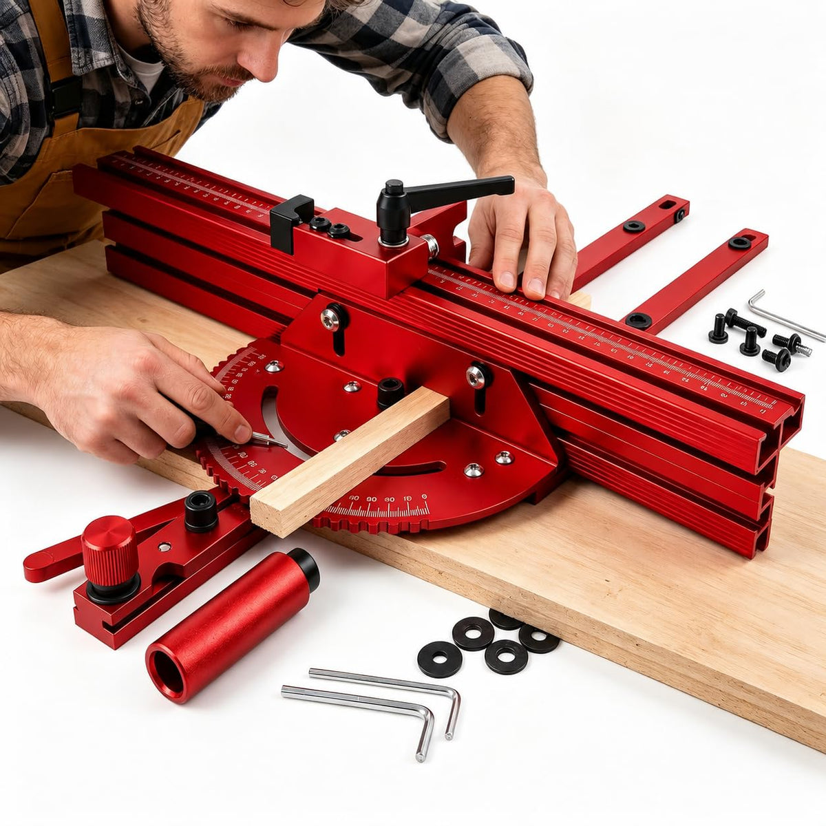 Adjustable Miter Gauge with Aluminum Fence P848239