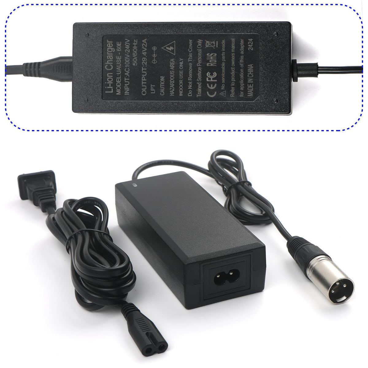 29.4V 2A 3 Pin XLR Charger B67561
