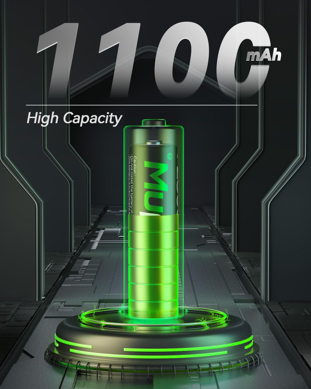 Rechargeable AAA Batteries 12 Pack 1100mAh NiMH 1.2V S3497