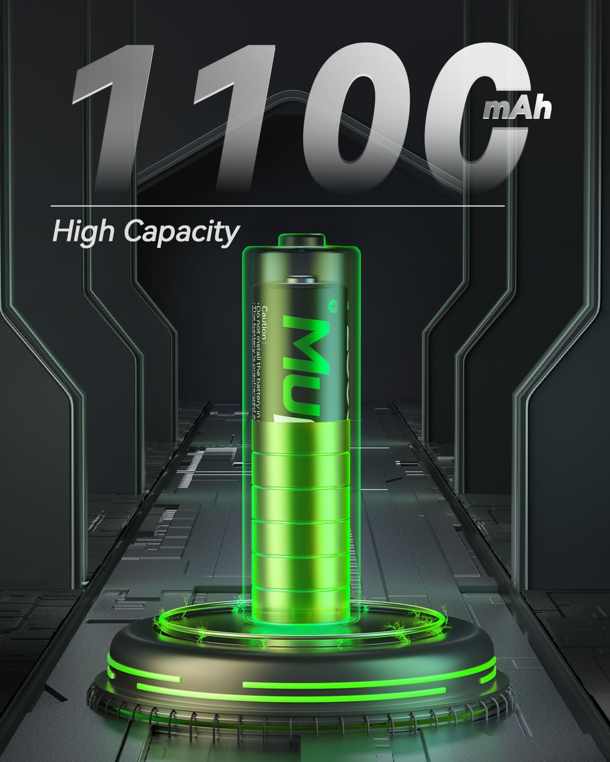 Rechargeable AAA Batteries 12 Pack 1100mAh NiMH 1.2V S3497