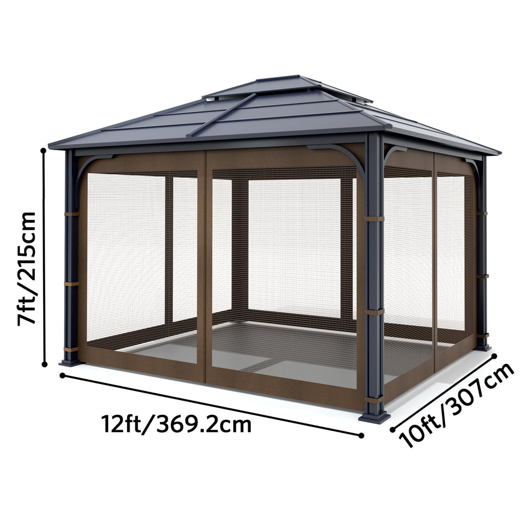 Brown 4-Panel Mosquito Netting B787961