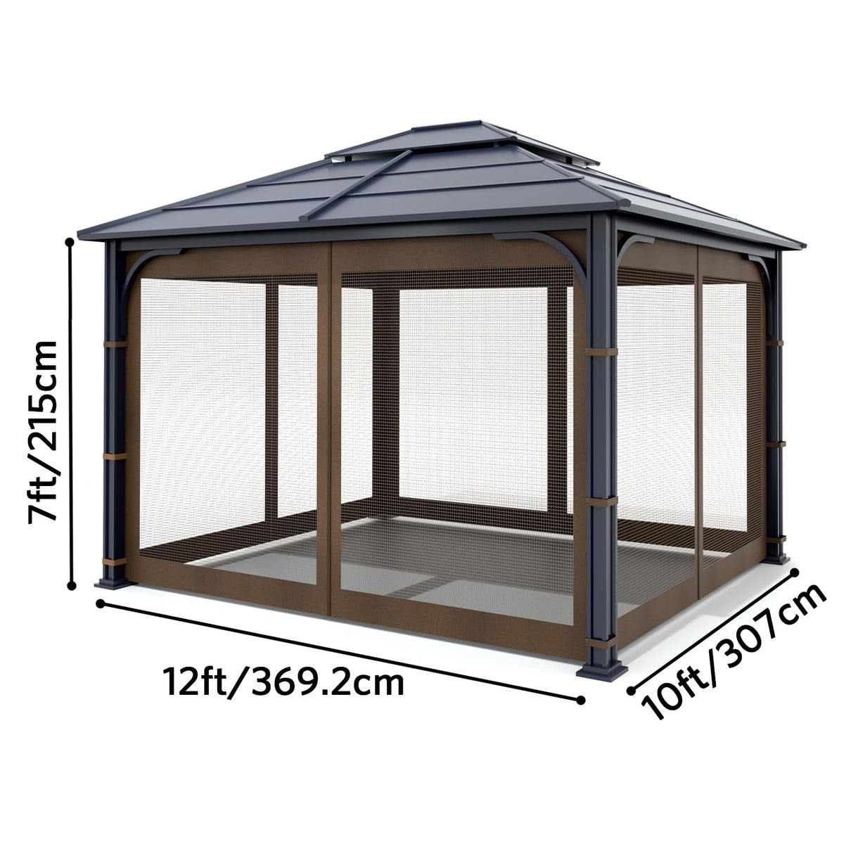 Brown 4-Panel Mosquito Netting B787961