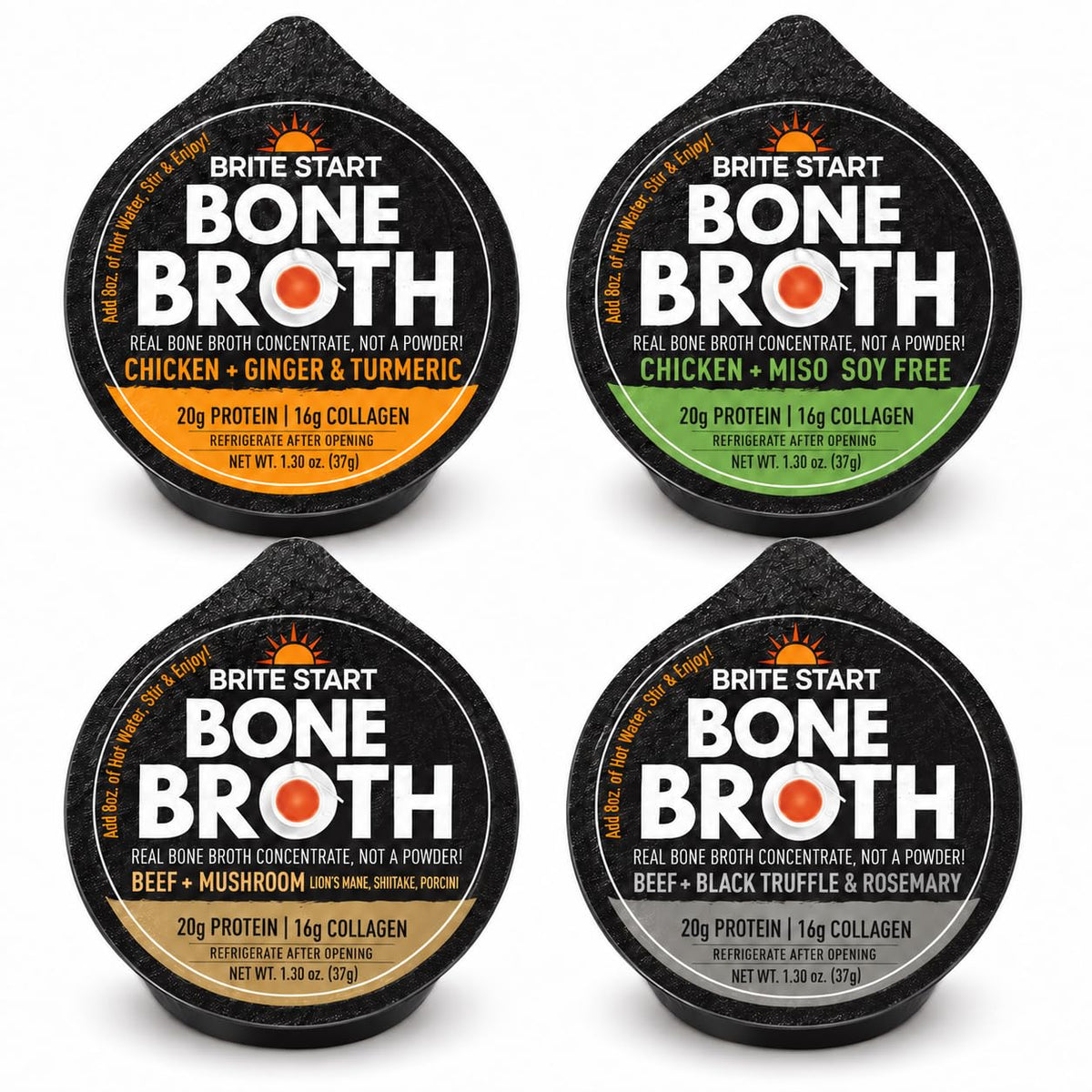Bone Broth Variety Pack, 4 Flavors, 12 Count I377579
