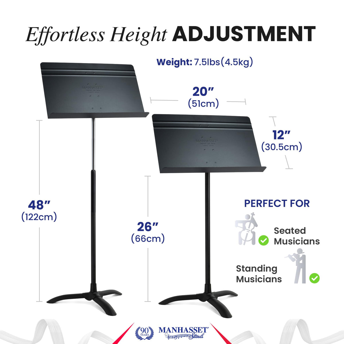 Music Stand for Sheet Music, Pack of 6, Adjustable Height I157