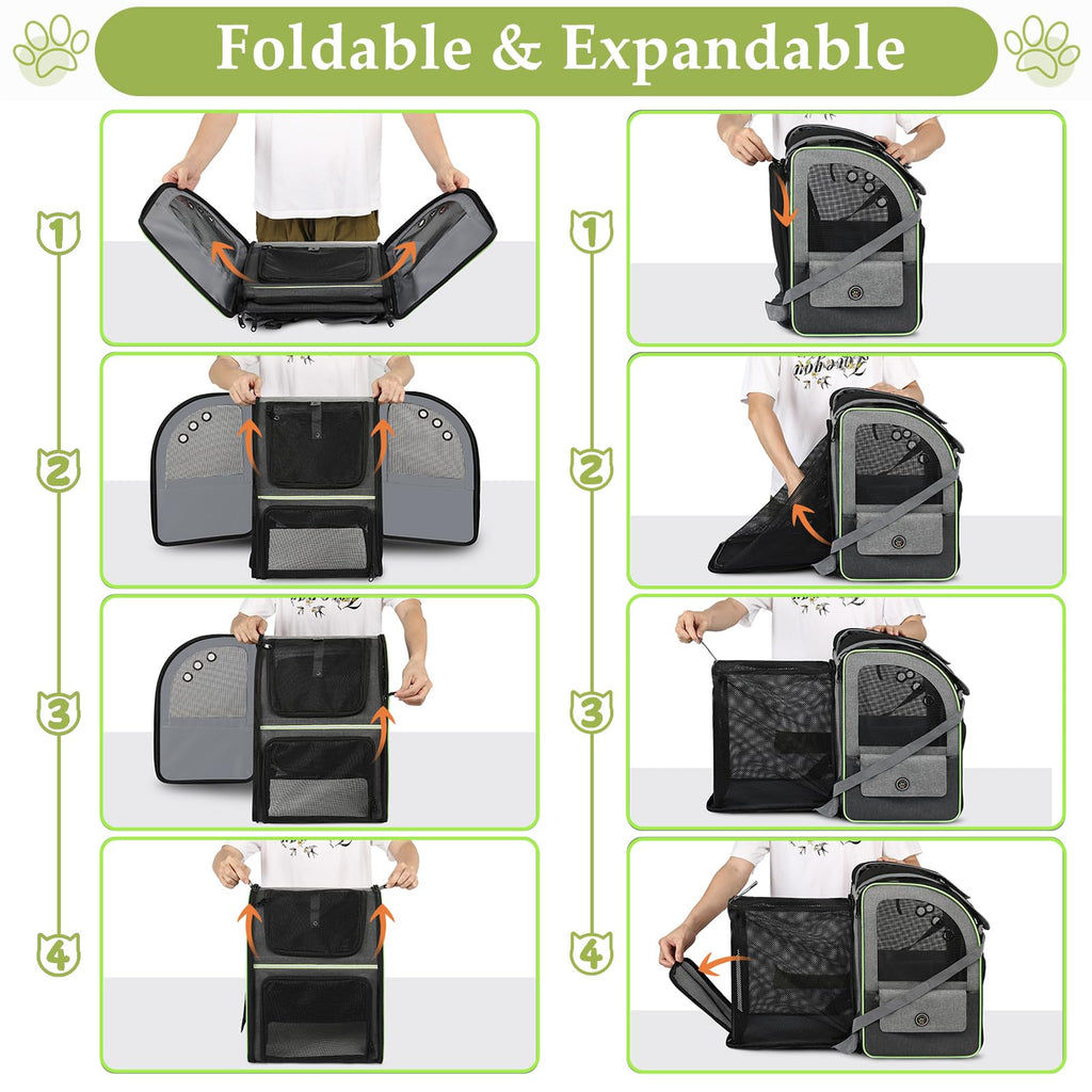 Large Soft Expandable Cat Carrier Backpack M6658