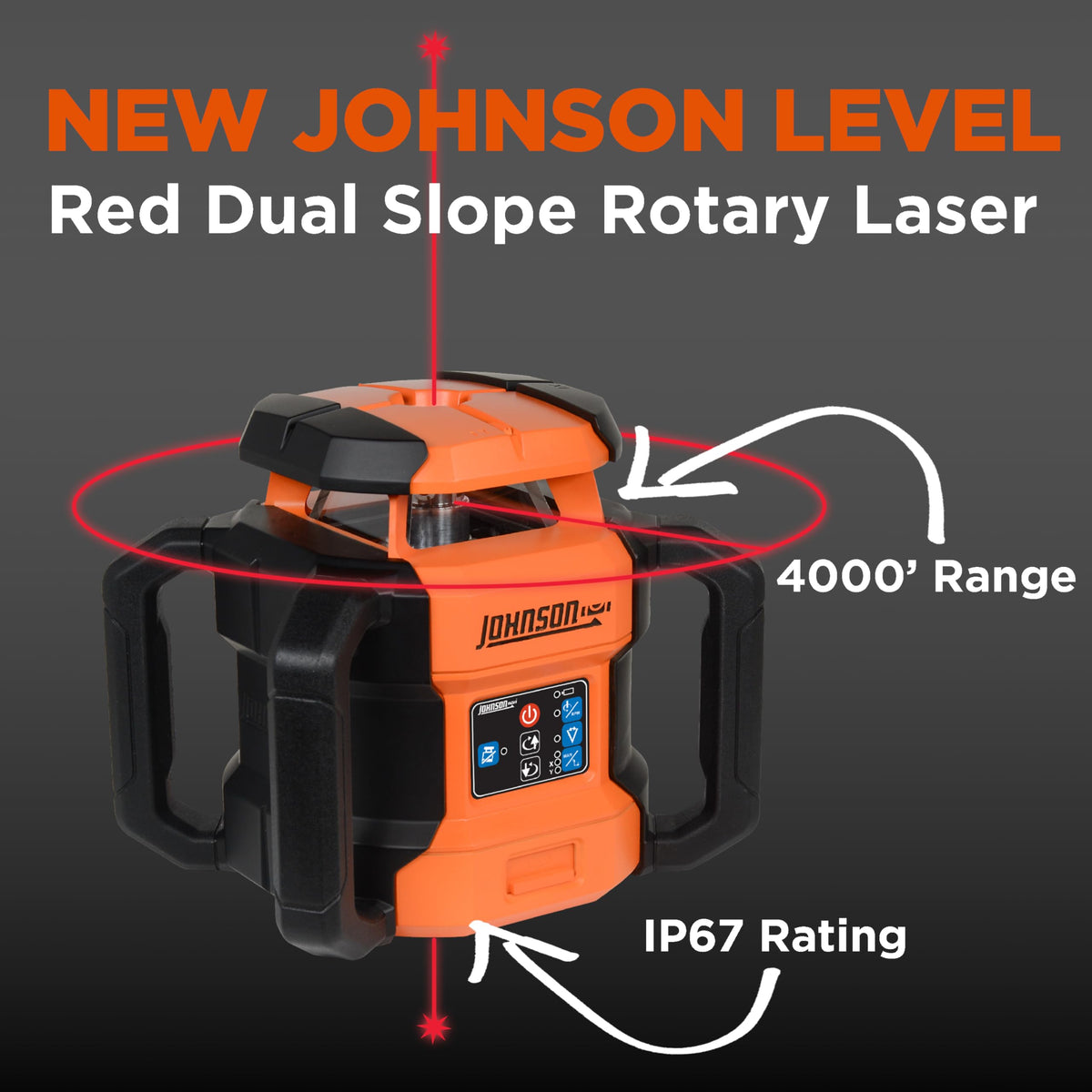 Self-Leveling Red Dual Slope Rotary Laser System K877