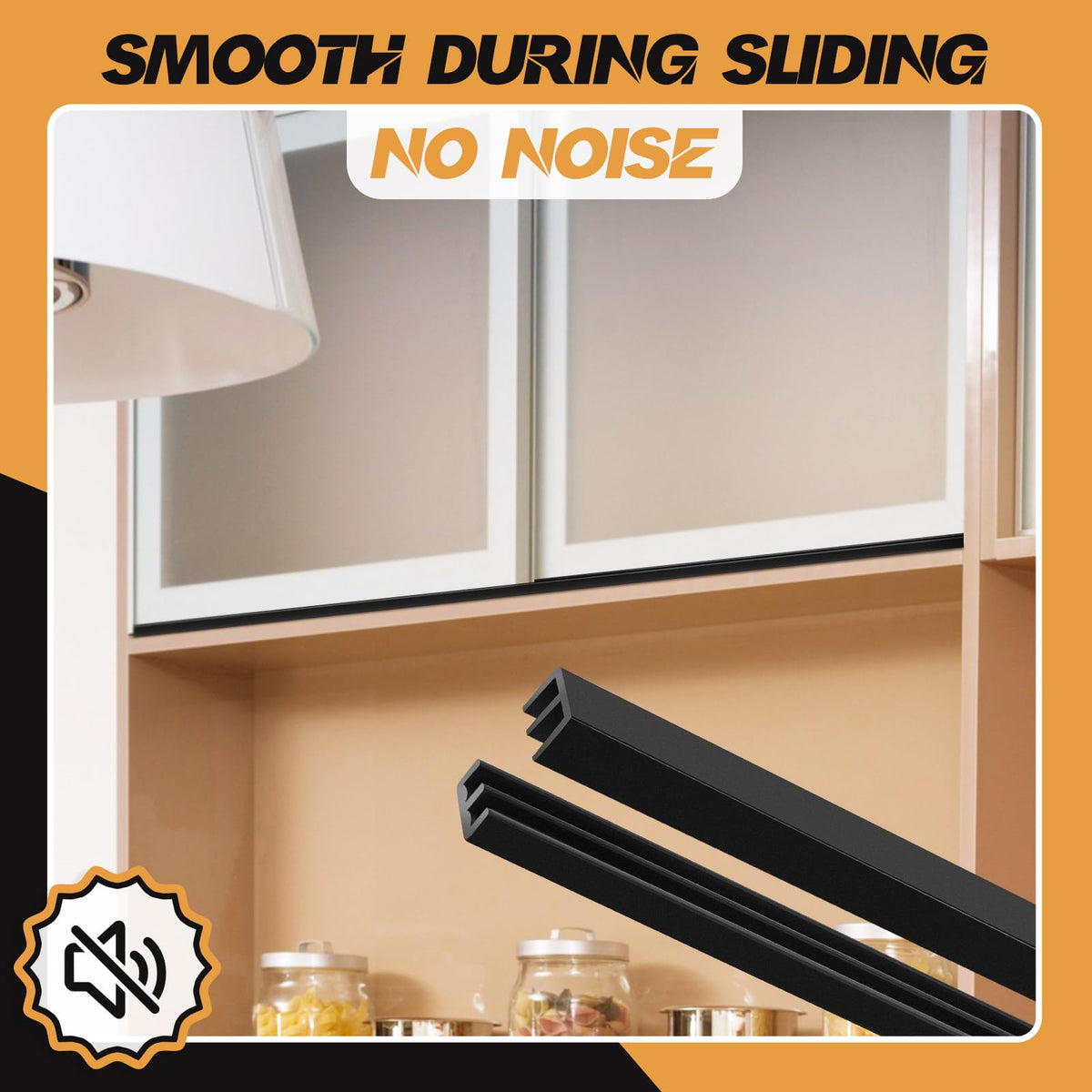 4 Sets 4ft 1/8" Sliding Door Track T614