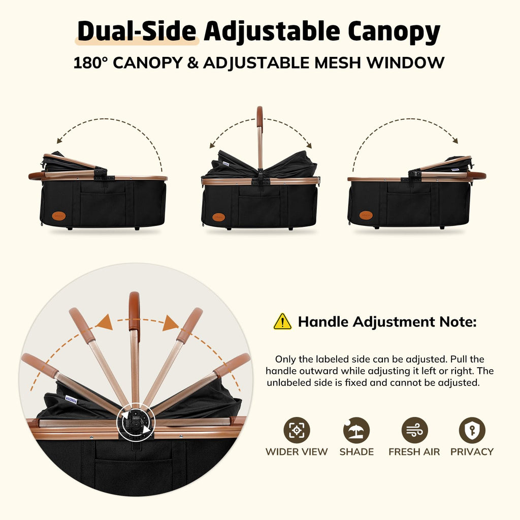 Black 3-in-1 Pet Stroller N66264