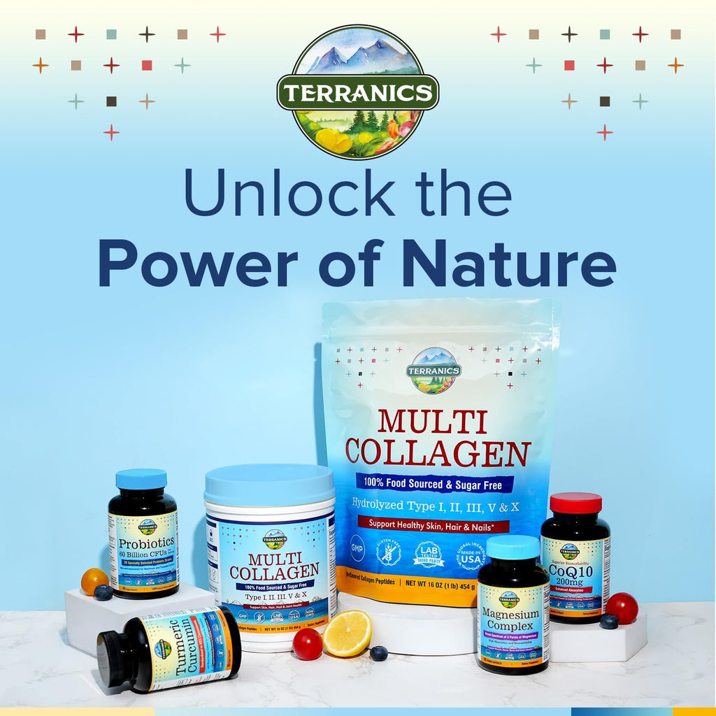 Multi Collagen Peptides Powder, 20g Per Serving, Hydrolyzed Type I II III V X, Unflavored I17708