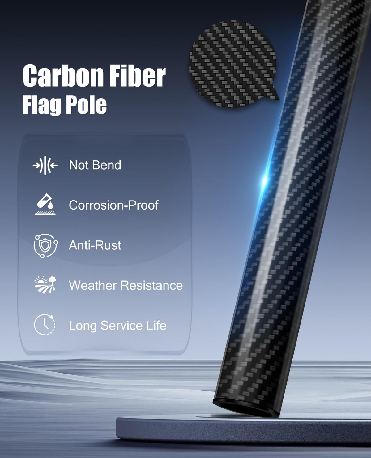 Carbon Fiber Flag Pole Z4621