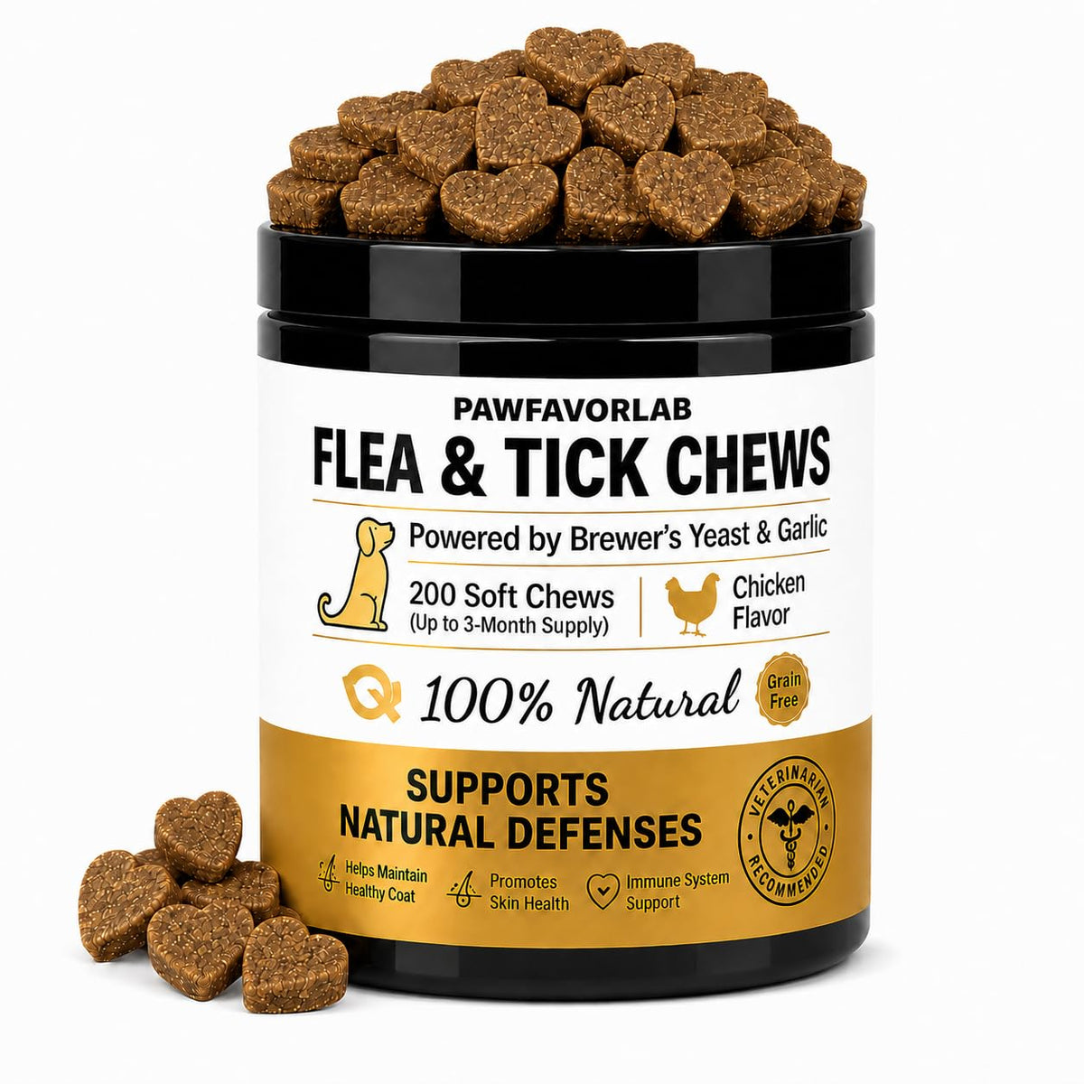 Chicken Flavor Soft Chews for Dogs - 200 Count M338
