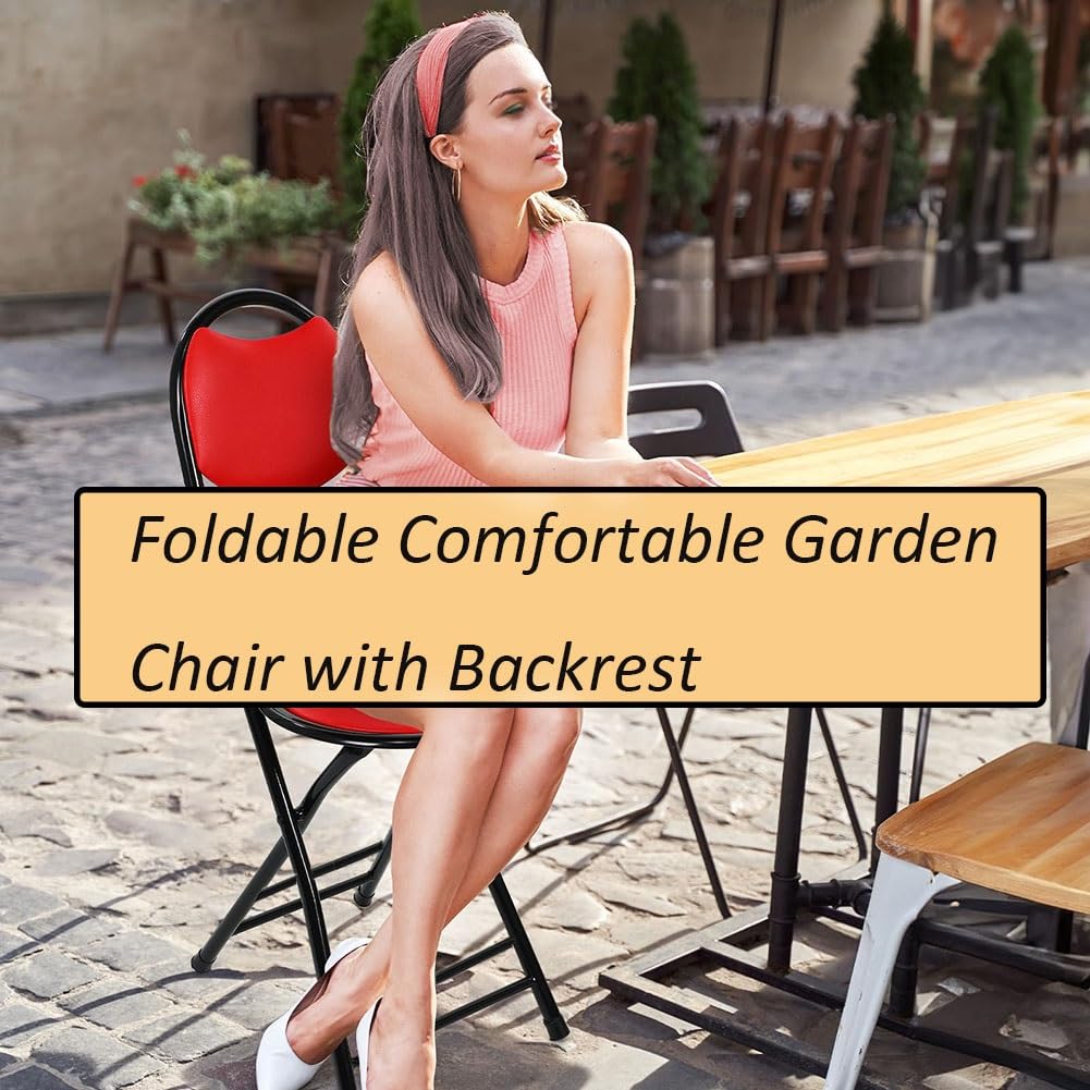 18 Inch Black Folding Bar Stool with Back B306