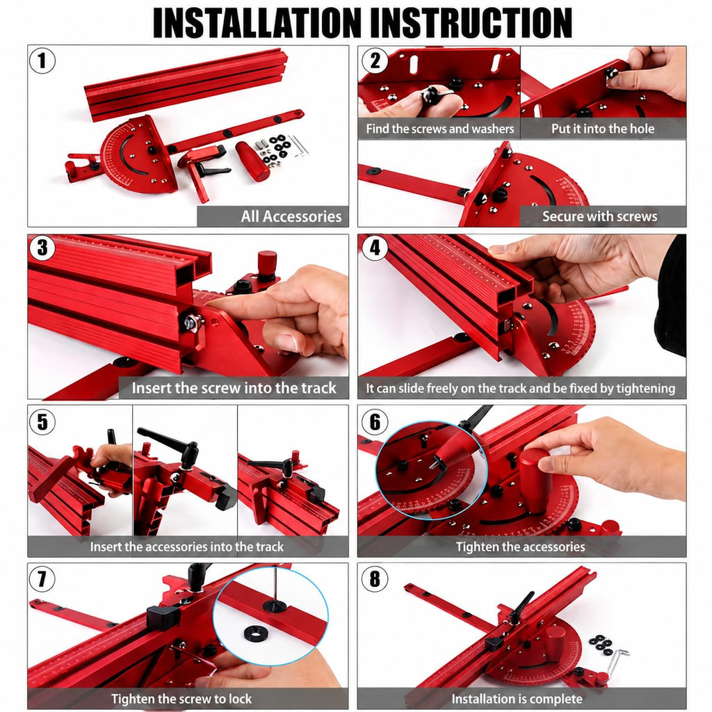 Adjustable Miter Gauge with Aluminum Fence P848239