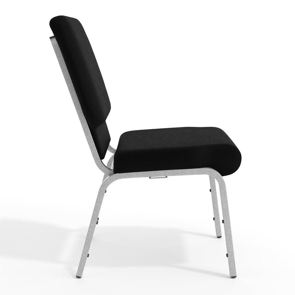 4 Pack Black Fabric Stacking Church Chair B33293