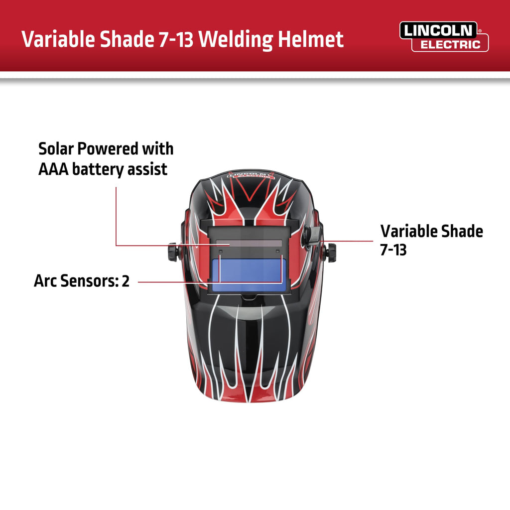 Red Welding Helmet I987