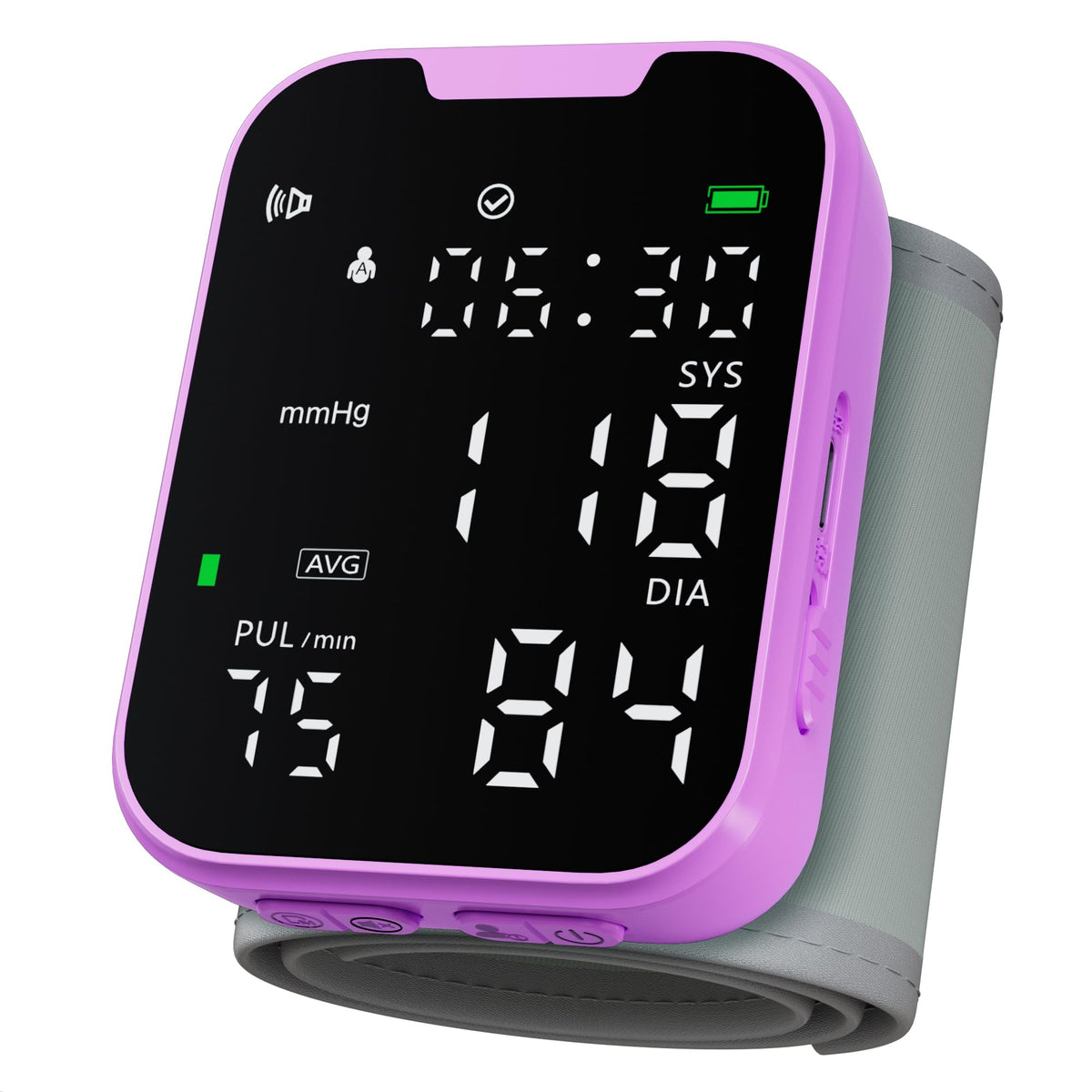 Portable Wrist Blood Pressure Monitor Purple U922