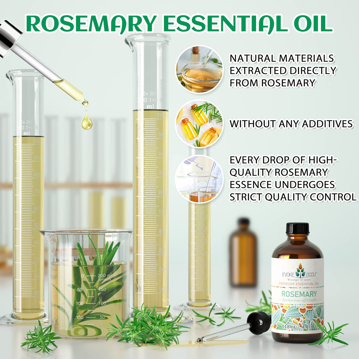 Rosemary Tea Tree Lavender Peppermint Cinnamon Essential Oil 4 FL Oz L5548