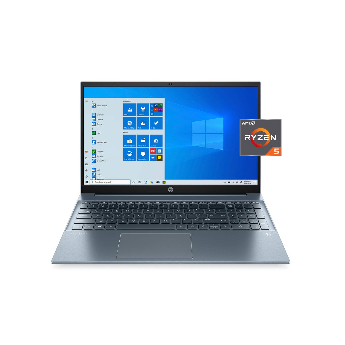 15.6" FHD Laptop AMD Ryzen 5 5500U 8GB 512GB SSD Windows 10 Horizon Blue M719976