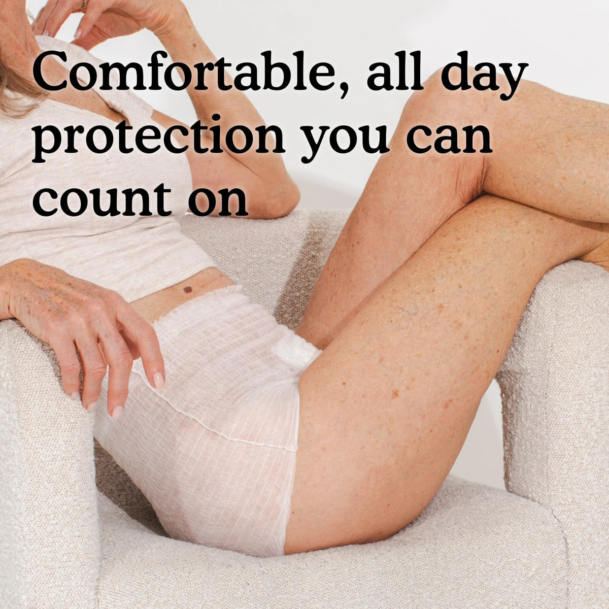 Adult Incontinence Underwear for Sensitive Skin, White Large, 56 Count V751