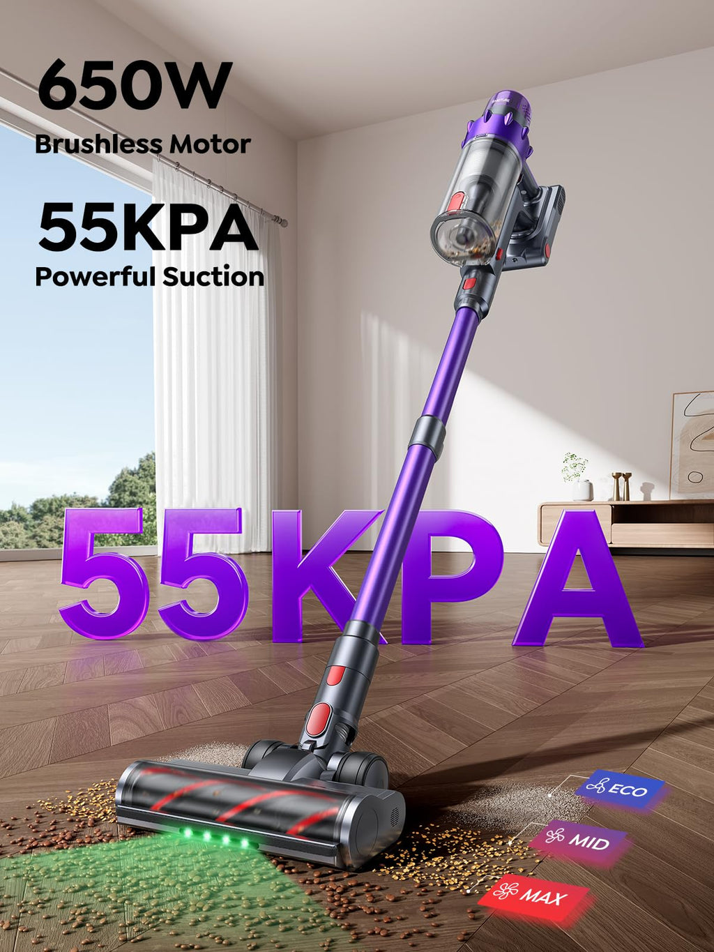 650W 55KPA 70Mins Cordless Stick Vacuum Cleaner P540