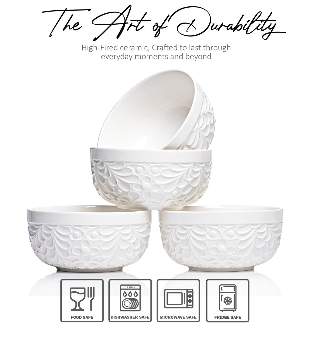 22 Oz Ceramic Bowls Set of 4 N318824