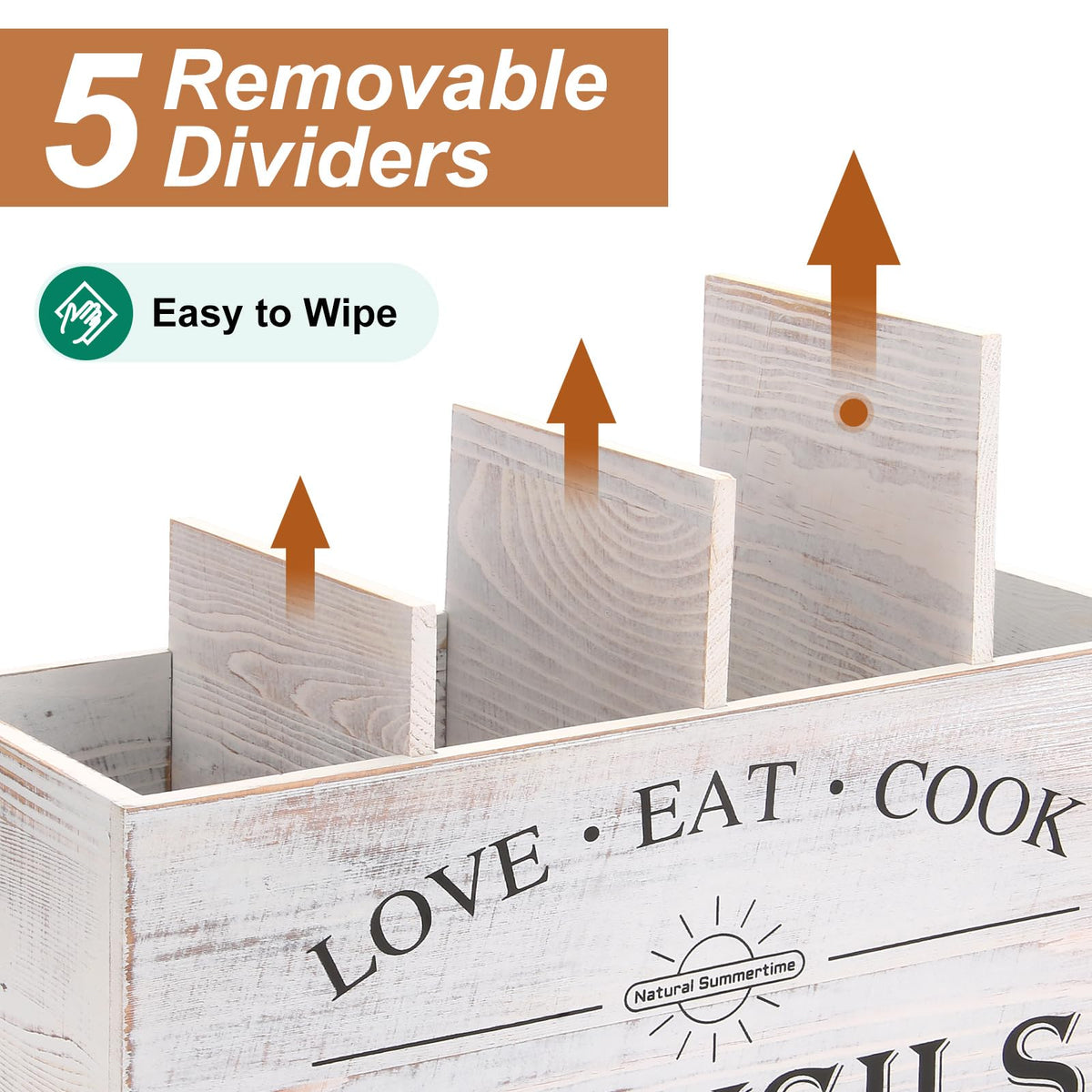 2 PC Wooden Utensil Holder Y629