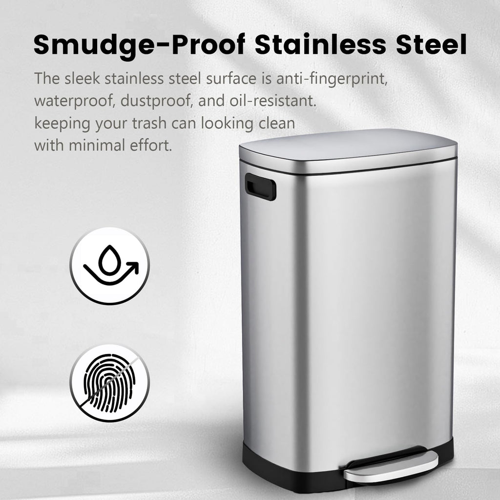 13 Gal Stainless Steel Kitchen Trash Can O58795