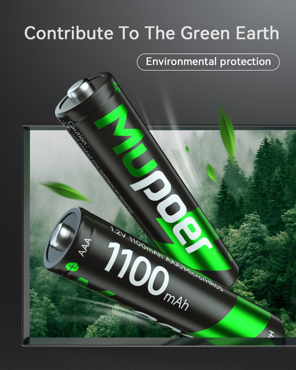 Rechargeable AAA Batteries 12 Pack 1100mAh NiMH 1.2V S3497