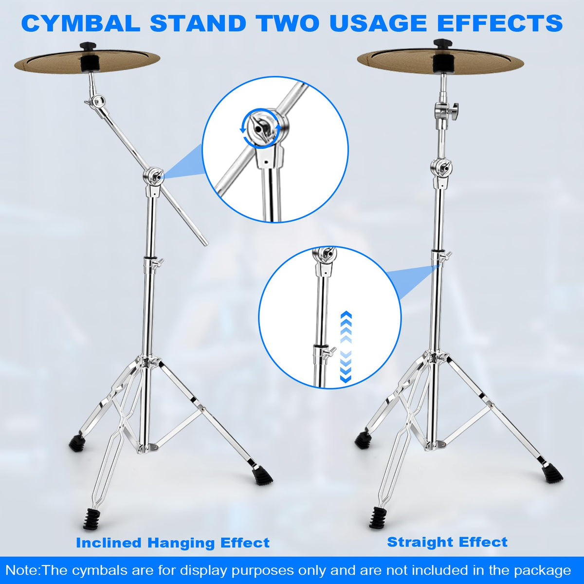 Adjustable 2 Pack Cymbal Boom Stand D261