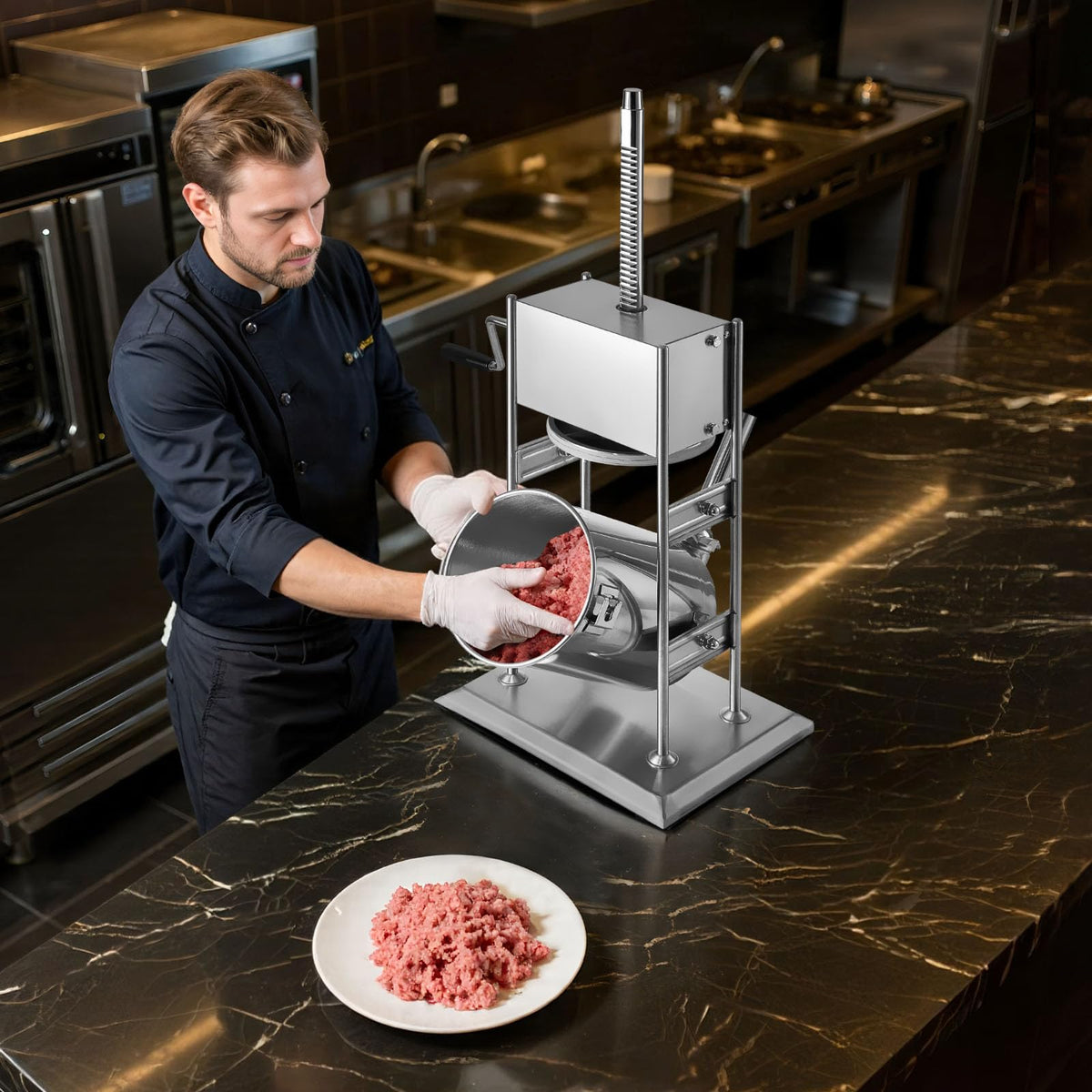 10 L Stainless Steel Vertical Manual Sausage Stuffer I3045