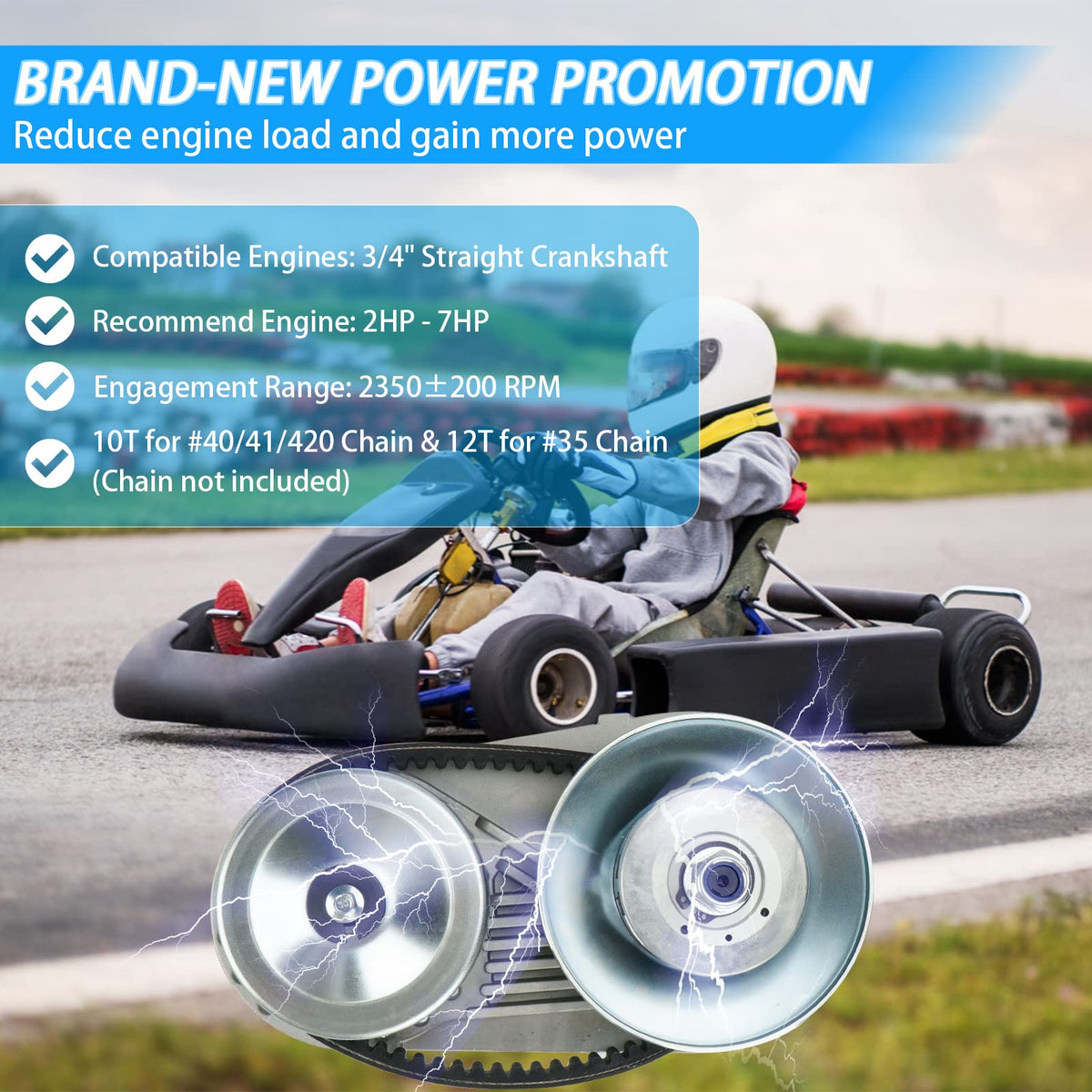 6.5 HP 3/4" Torque Converter T391