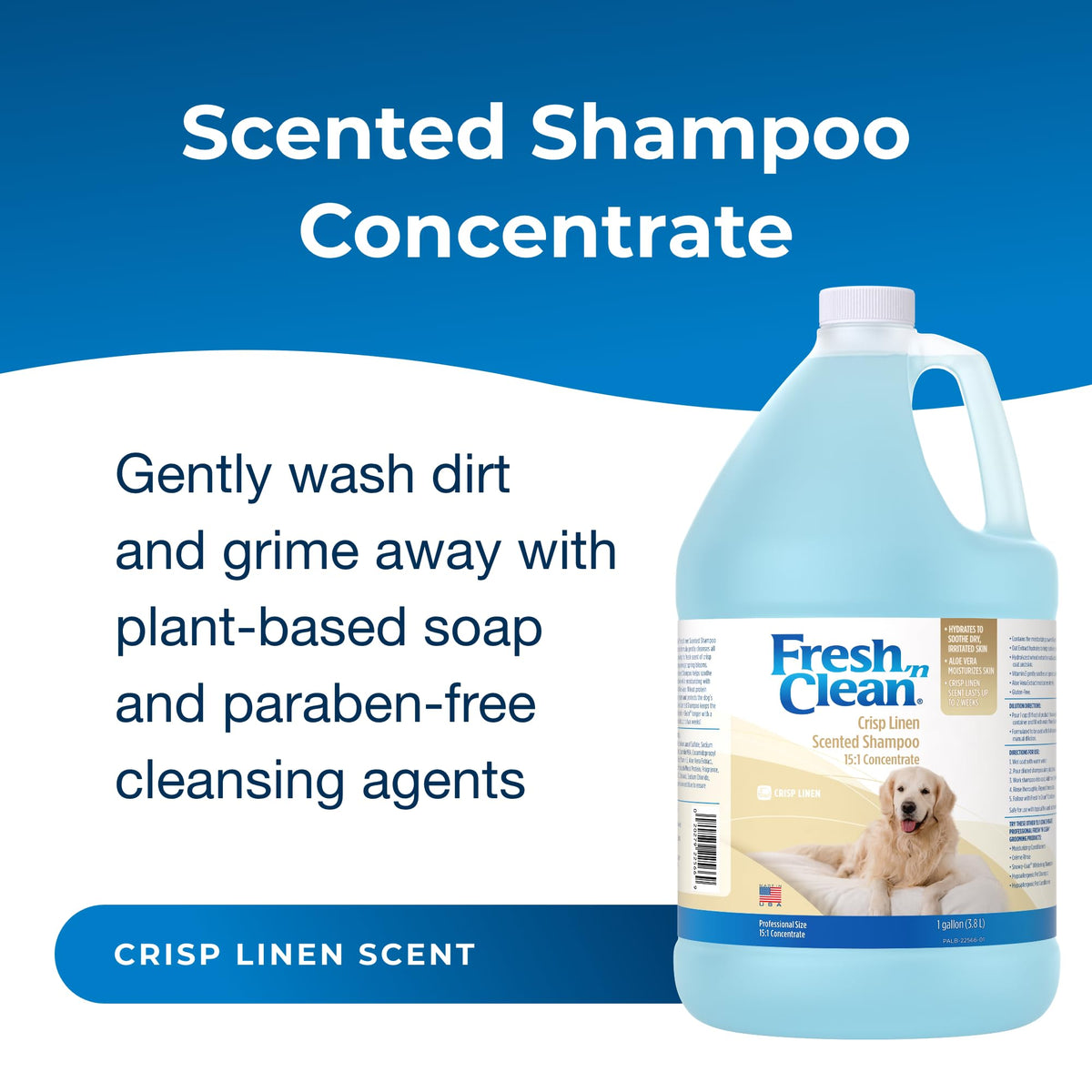 Linen Scented Shampoo 1 Gallon with Vitamin E & Aloe Vera I60812