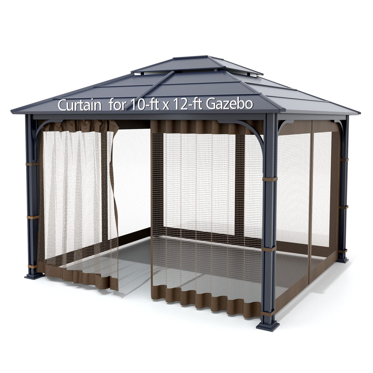 Brown 4-Panel Mosquito Netting B787961