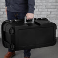 22 Gal Black Plastic Wheeled Footlocker U186461