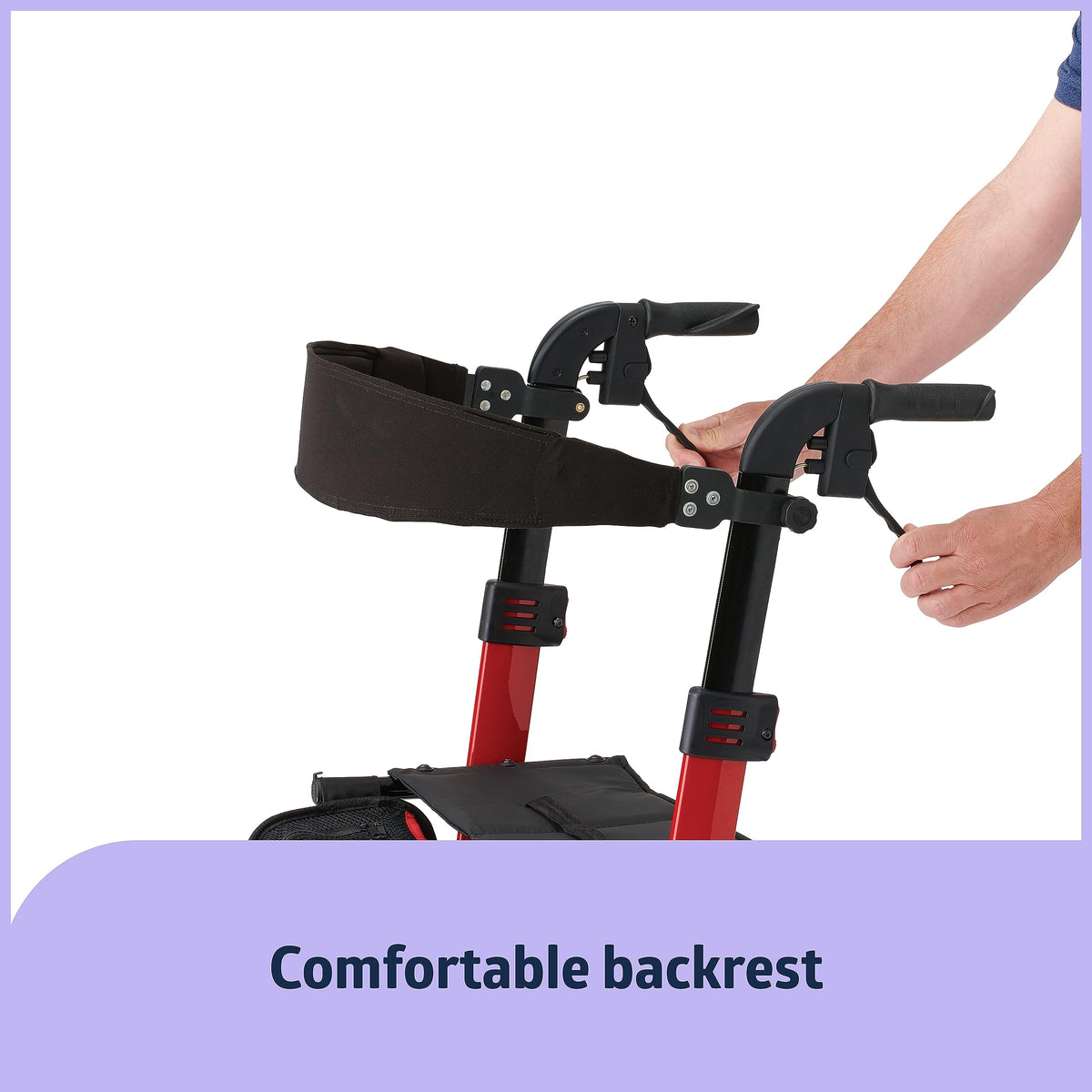 Lightweight Rollator with Backrest I429805