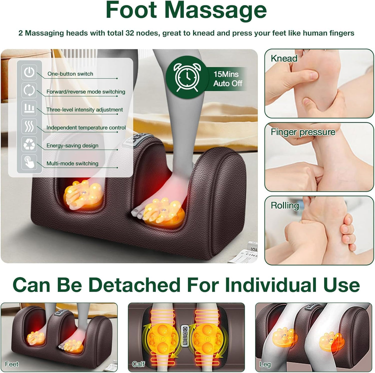 Full Body Massage Mat with Heat Kneading & Vibration L7608