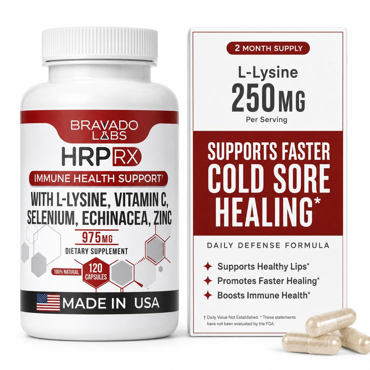 L Lysine Cold Sore Treatment 250mg 120 Capsules L5890