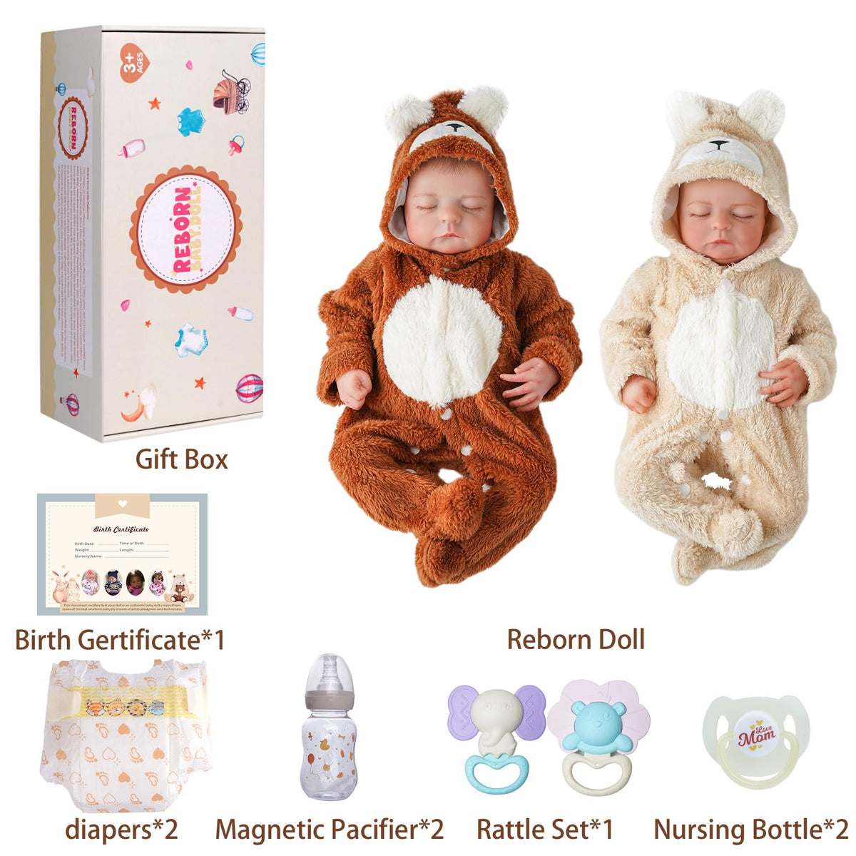 20 inch Soft Body Poseable Baby Doll S819