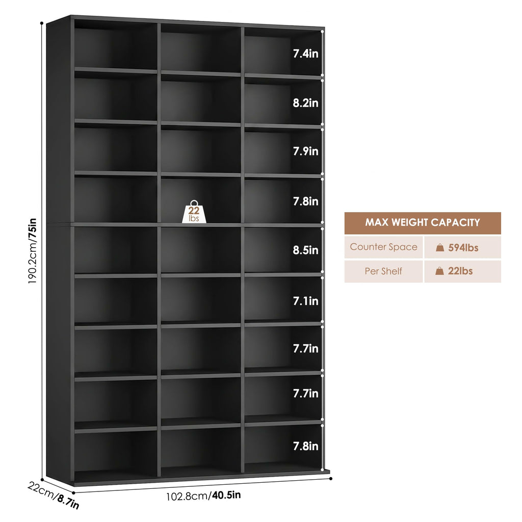 75'' H Black 27 Cube Bookshelf P71853