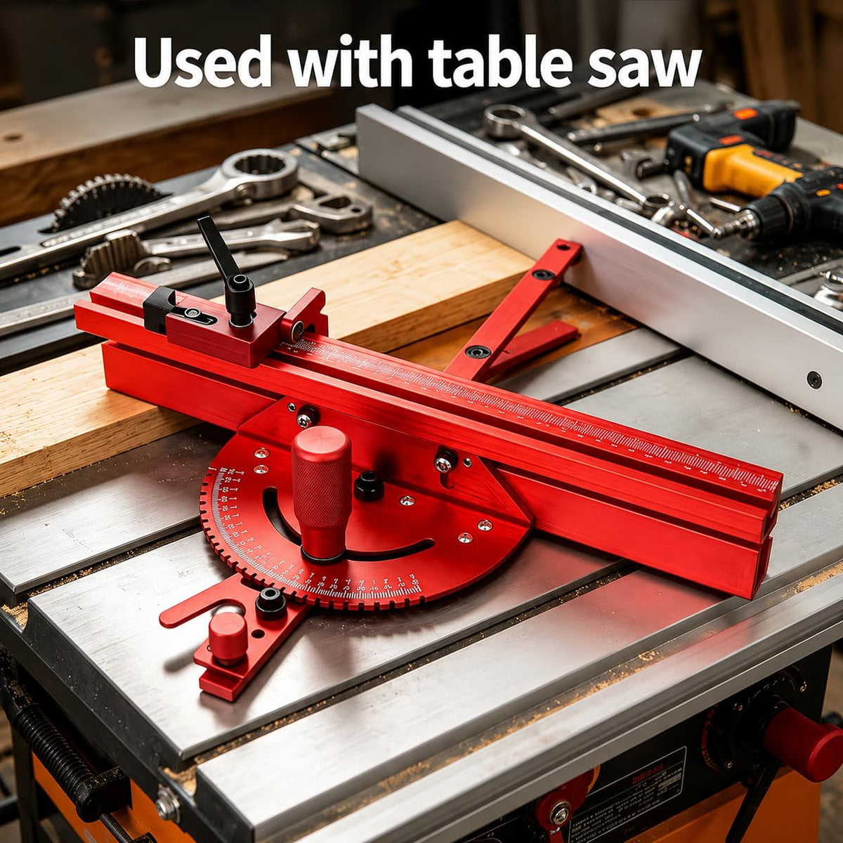 Adjustable Miter Gauge with Aluminum Fence P848239