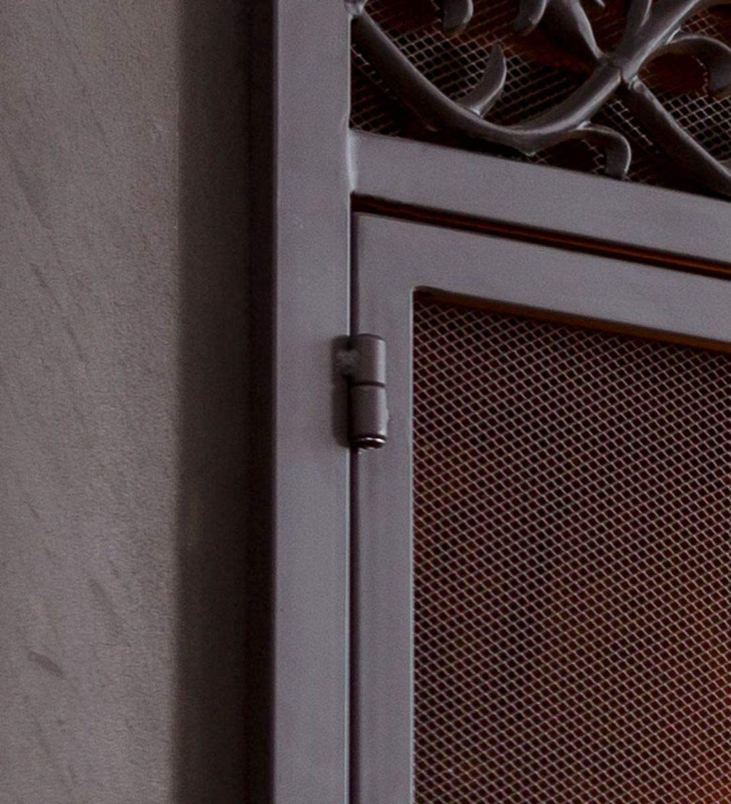 Black Metal Fireplace Screen Y72909